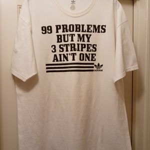 Adidas XL Jay-Z "99 Problems" inspired Graphic Tee (White & Black)